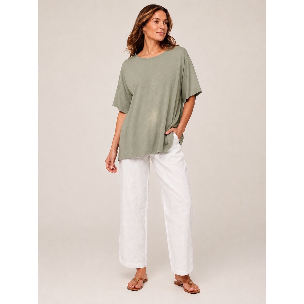 Madewell MWL Womens Superfree Oversized Tee 2X Sage Green Relaxed T-Shirt FLAW